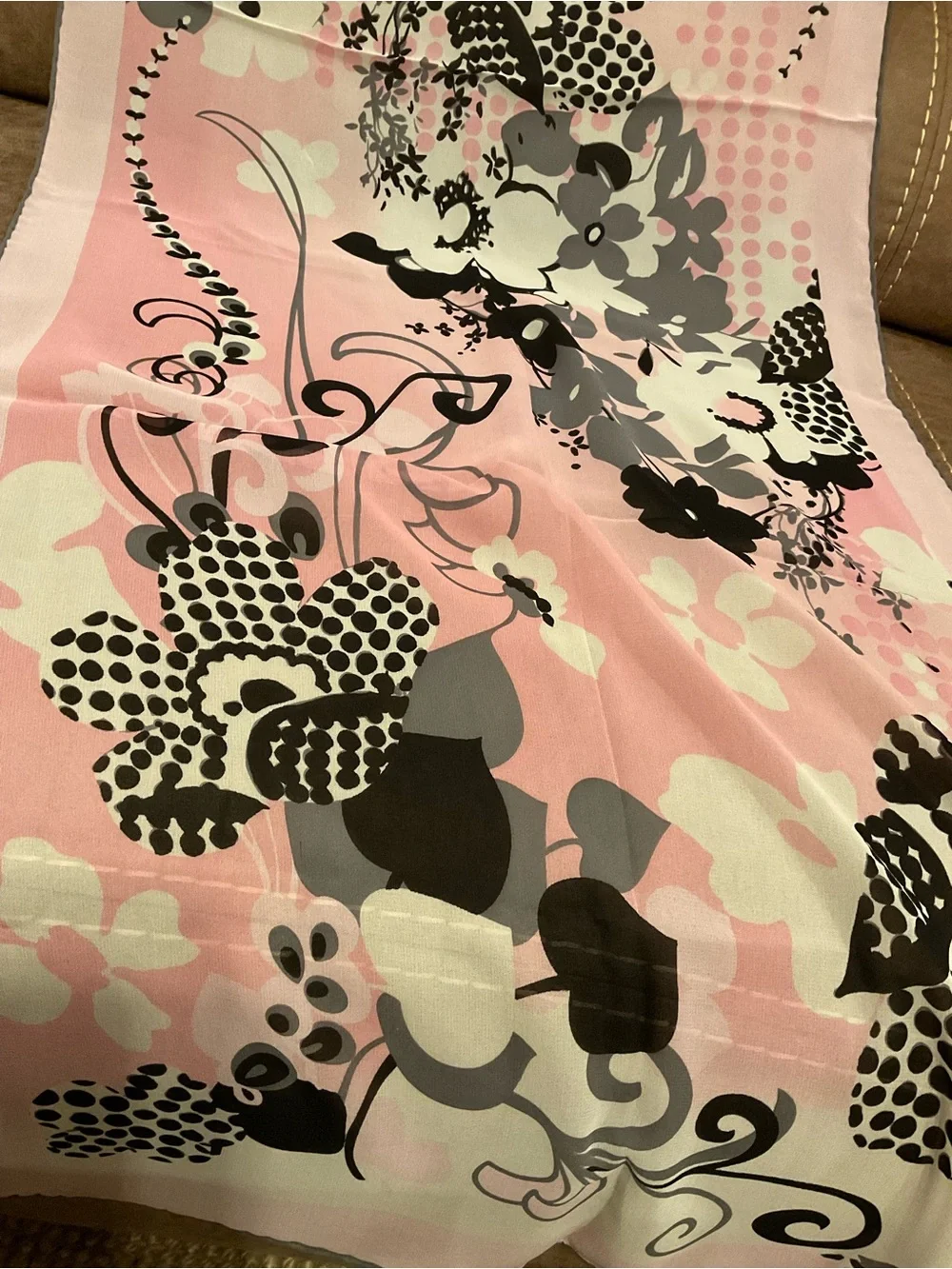 Carlisle Pink Silk Chiffon Scarf